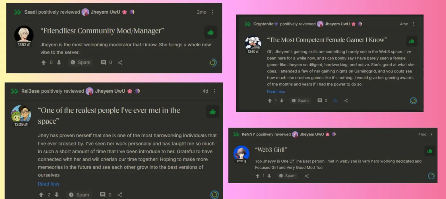 Discord peer reviews from Saadi, Cryptonite, Rel3ase, and KeNNY