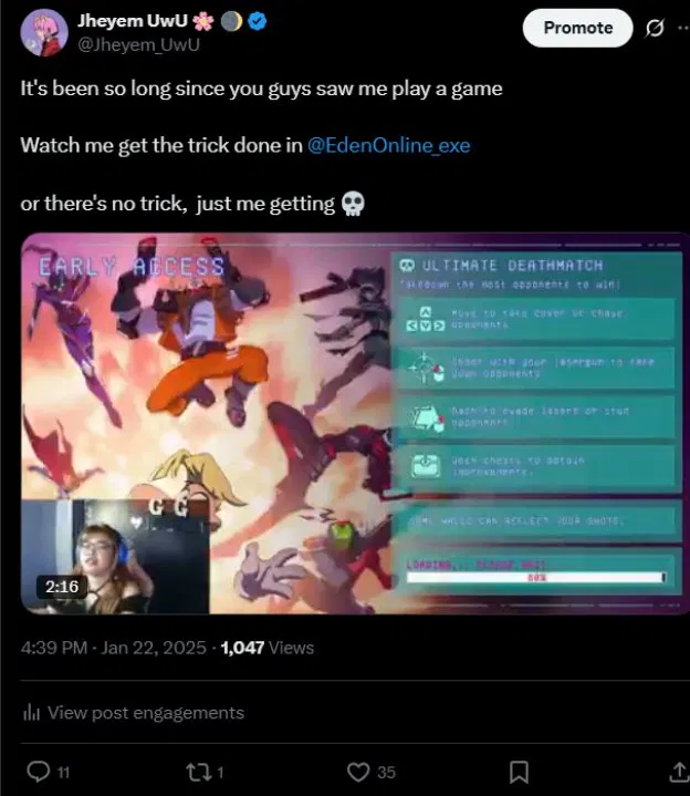 Eden Online post